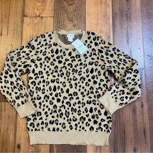 NWT- Crewcuts Leopard Print Sweater